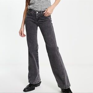 Levi’s washed black noughties boot cut denim jeans